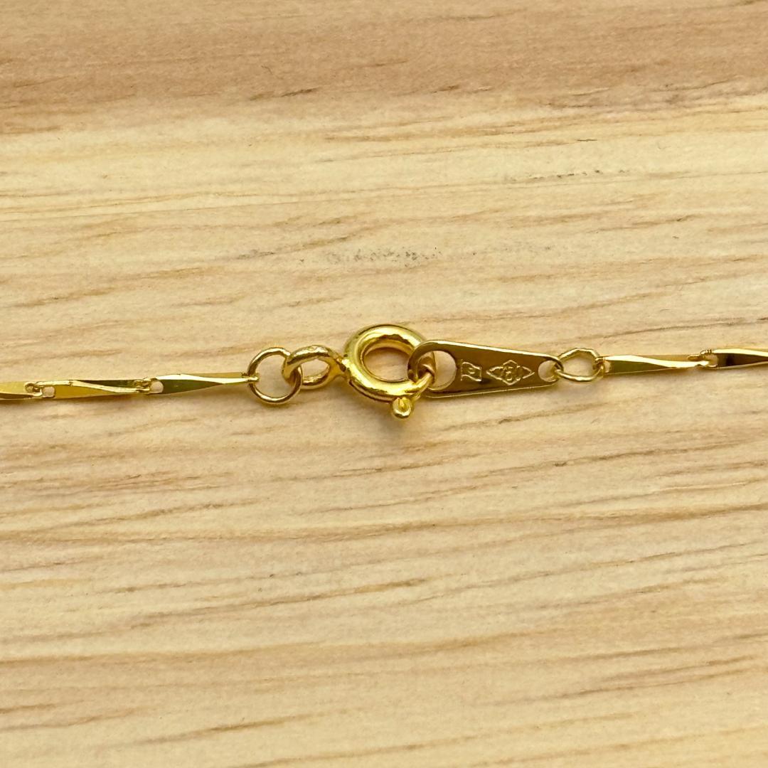 ⭐ 極美品 ✨ 幾何学的デザイン K18金ネックレス 45CM