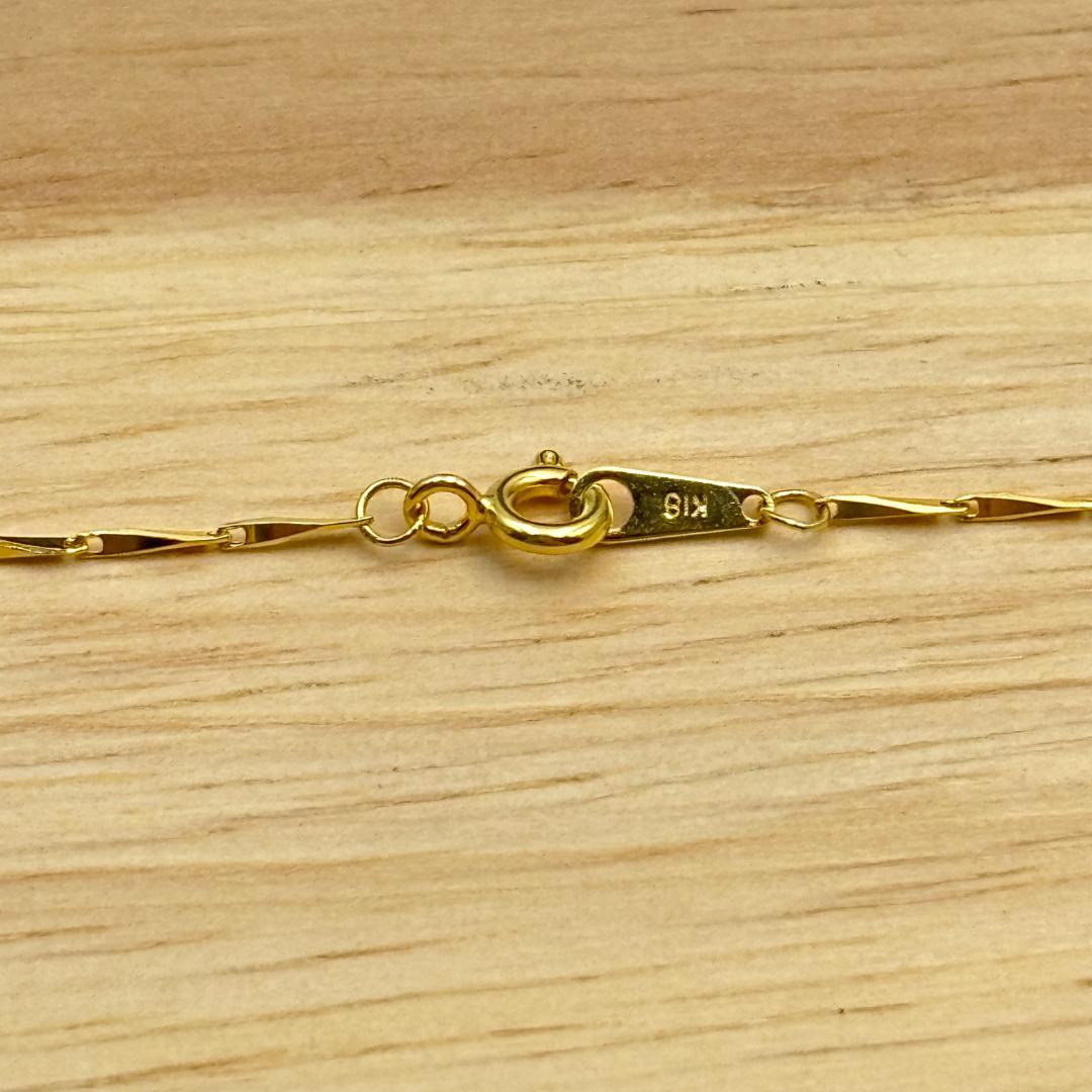 ⭐ 極美品 ✨ 幾何学的デザイン K18金ネックレス 45CM