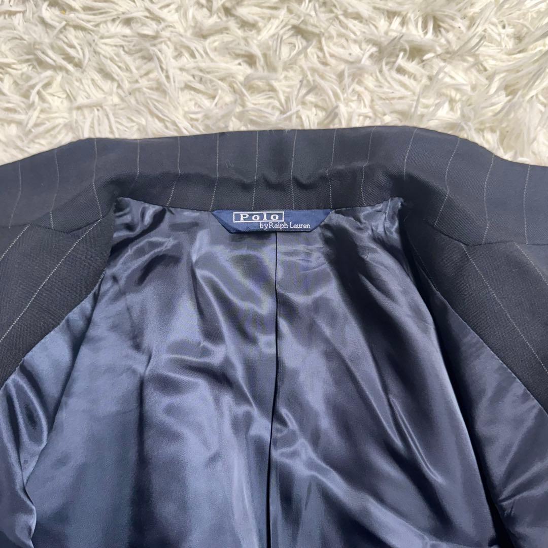 90s ポロバイラルフローレン ビンテージスーツセットアップ　ストライプ　AB6