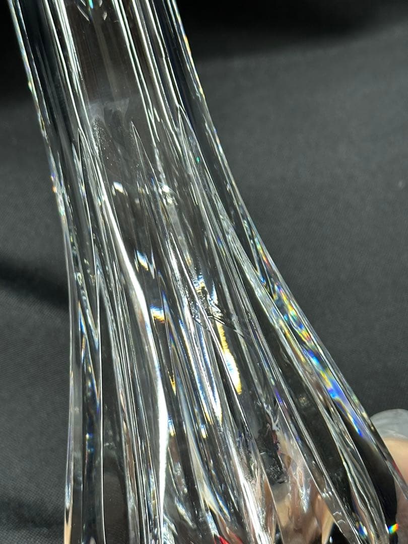 【USED美品】Baccarat バカラ　アニック　ブト　花瓶　ベース