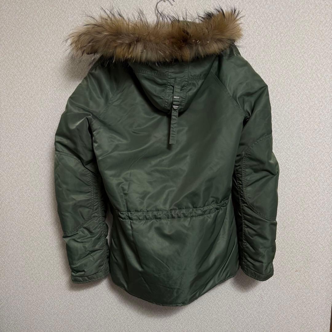オリーブグリーン ミリタリージャケット ファー付き