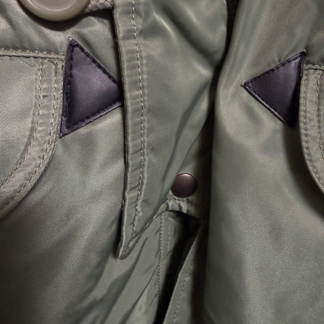 オリーブグリーン ミリタリージャケット ファー付き