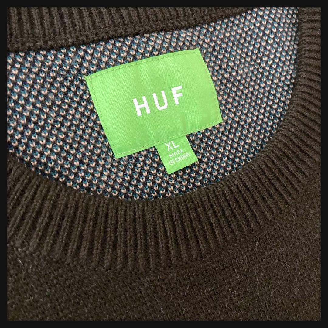 【即完売デザイン】ハフ★ビッグロゴ セーター 入手困難 ニット 希少XL 美品