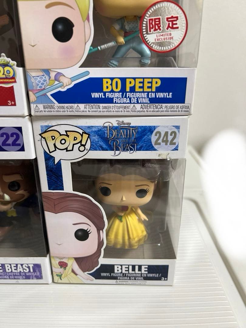 ファンコ POP フィギュア（ボーピープ、ウッディ、ベル、野獣、アナ）