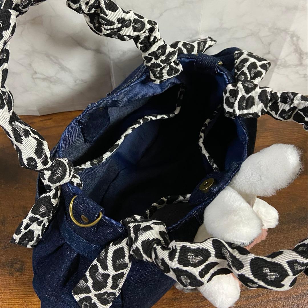 ❅*忙様 コヤンイサムチョン【デニムリメイク】フリルバッグ トートバッグ ハンド