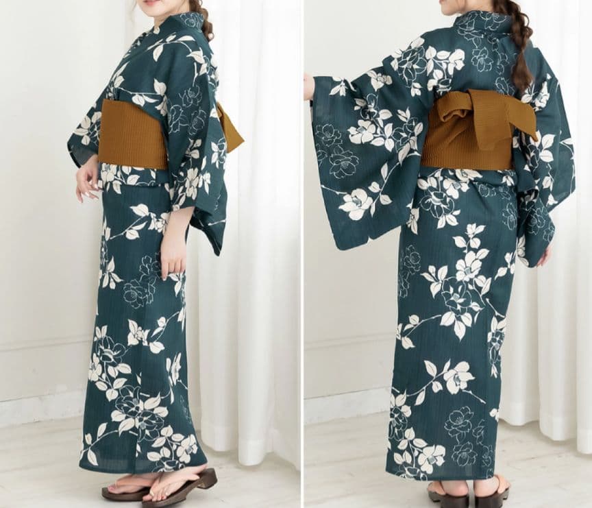 【ラスト1枚】✿新品未使用　綿麻浴衣　高級浴衣　人気浴衣　夏着物　紺色　藍色