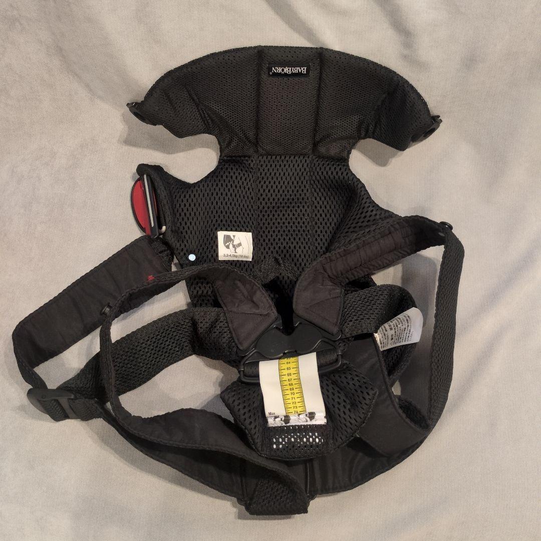 【オモチページ】ベビーキャリアミニ エアリーメッシュ ブラック