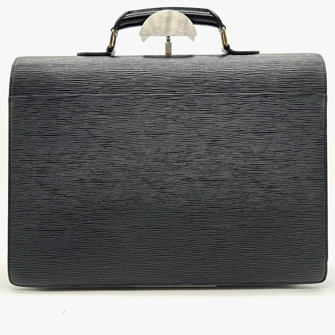 ルイヴィトン　セルヴィエットコンセイエ　ビジネスバッグ　エピ　レザー　黒