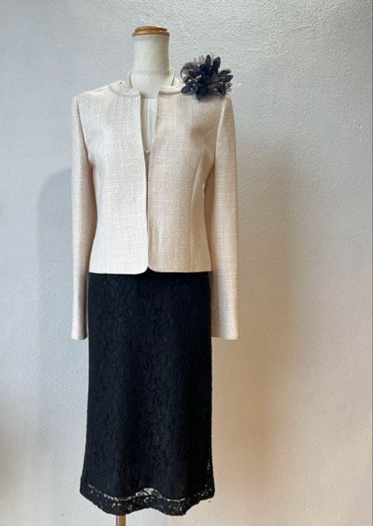 東京ソワール高級ラメ入り　9号　ジャケットアンサンブル