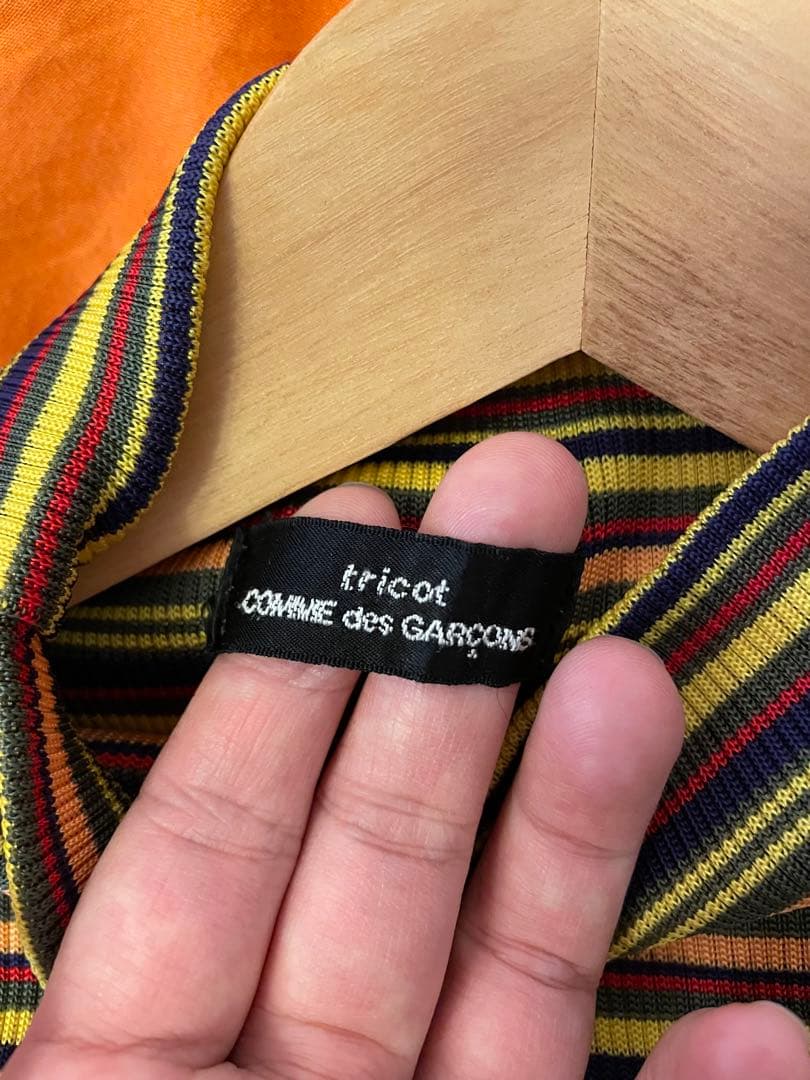 tricot COMME des GARÇONS ストライプ ハイネックTシャツ
