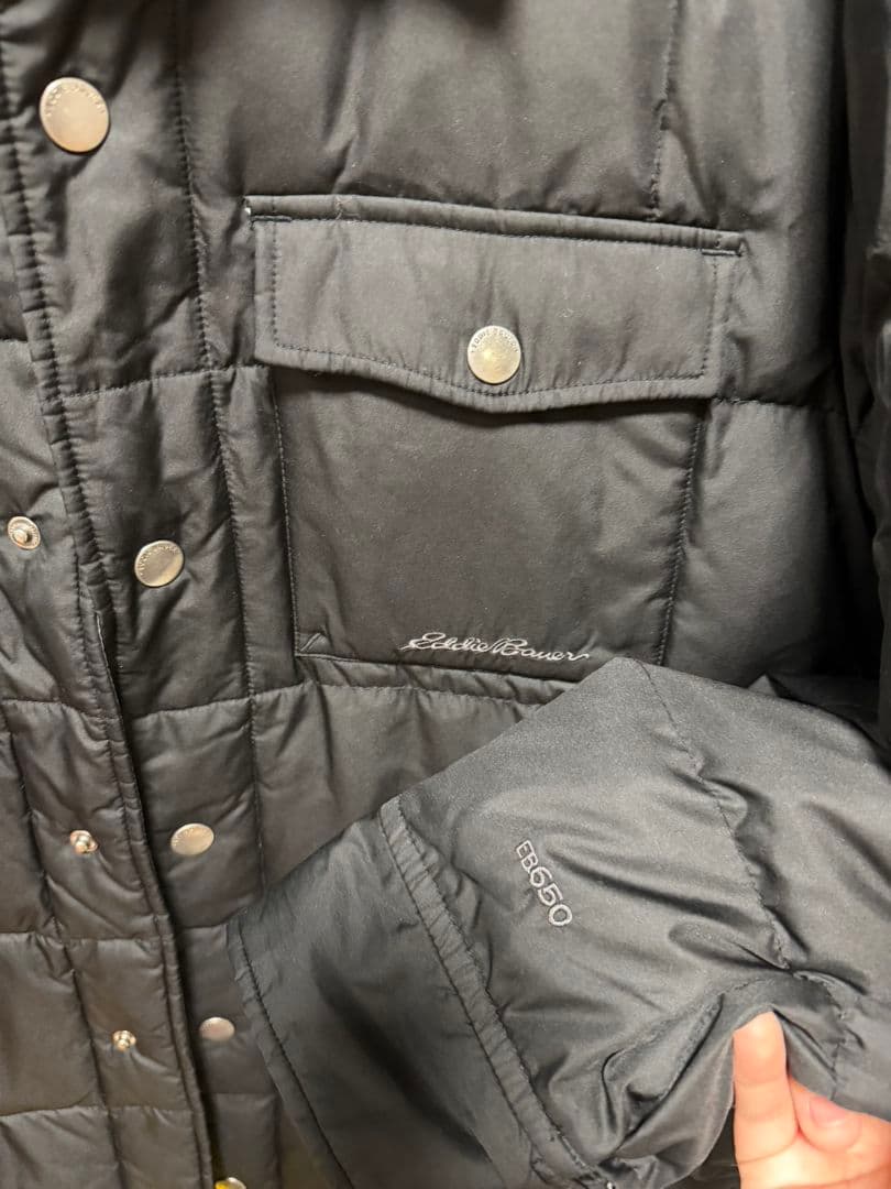 （冬物セール）Eddie Bauer エディーバウアー　ダウンジャケット　黒 L