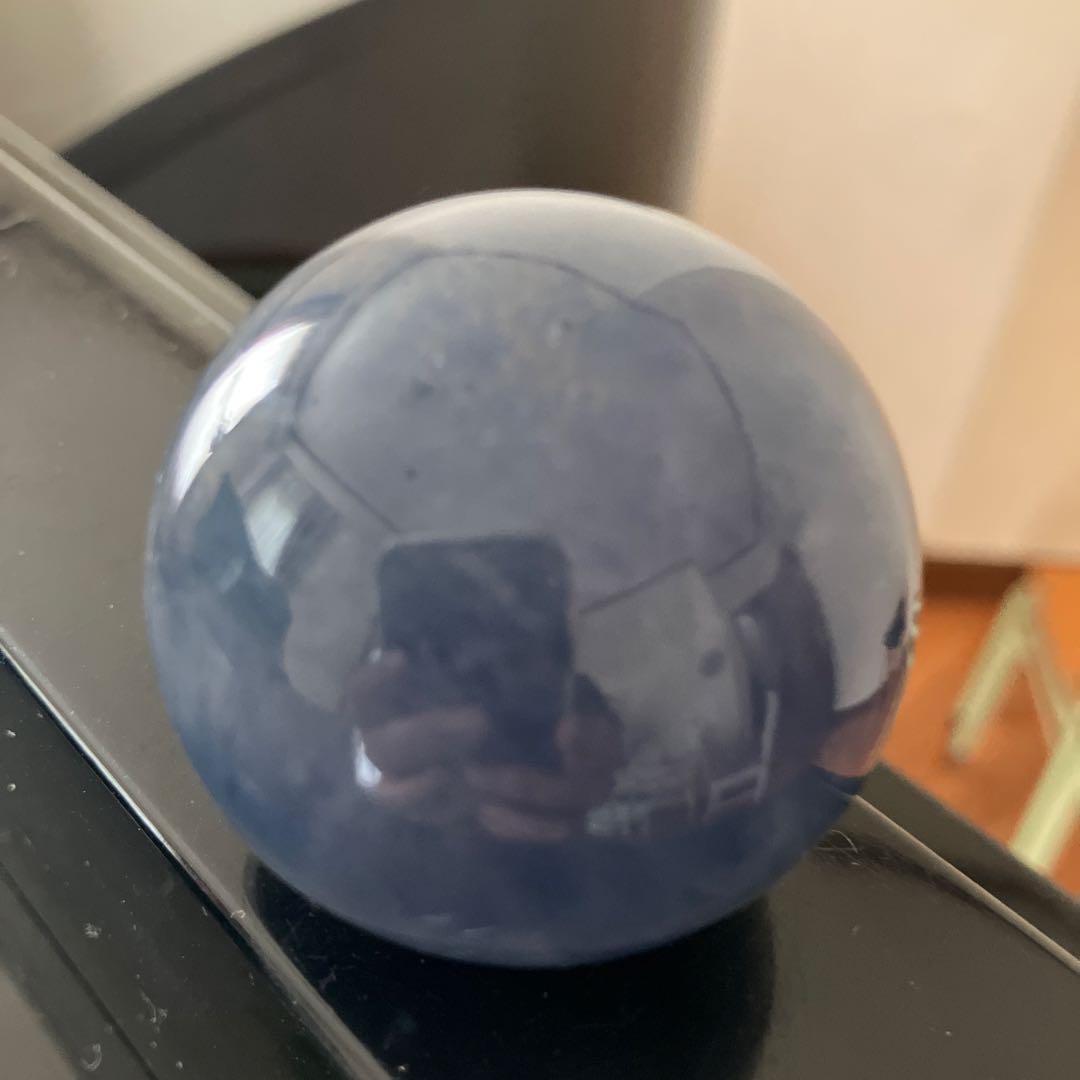 はち。さま専用マイカ入り！ブルーフローライト　スフィア　天然石置物　C204