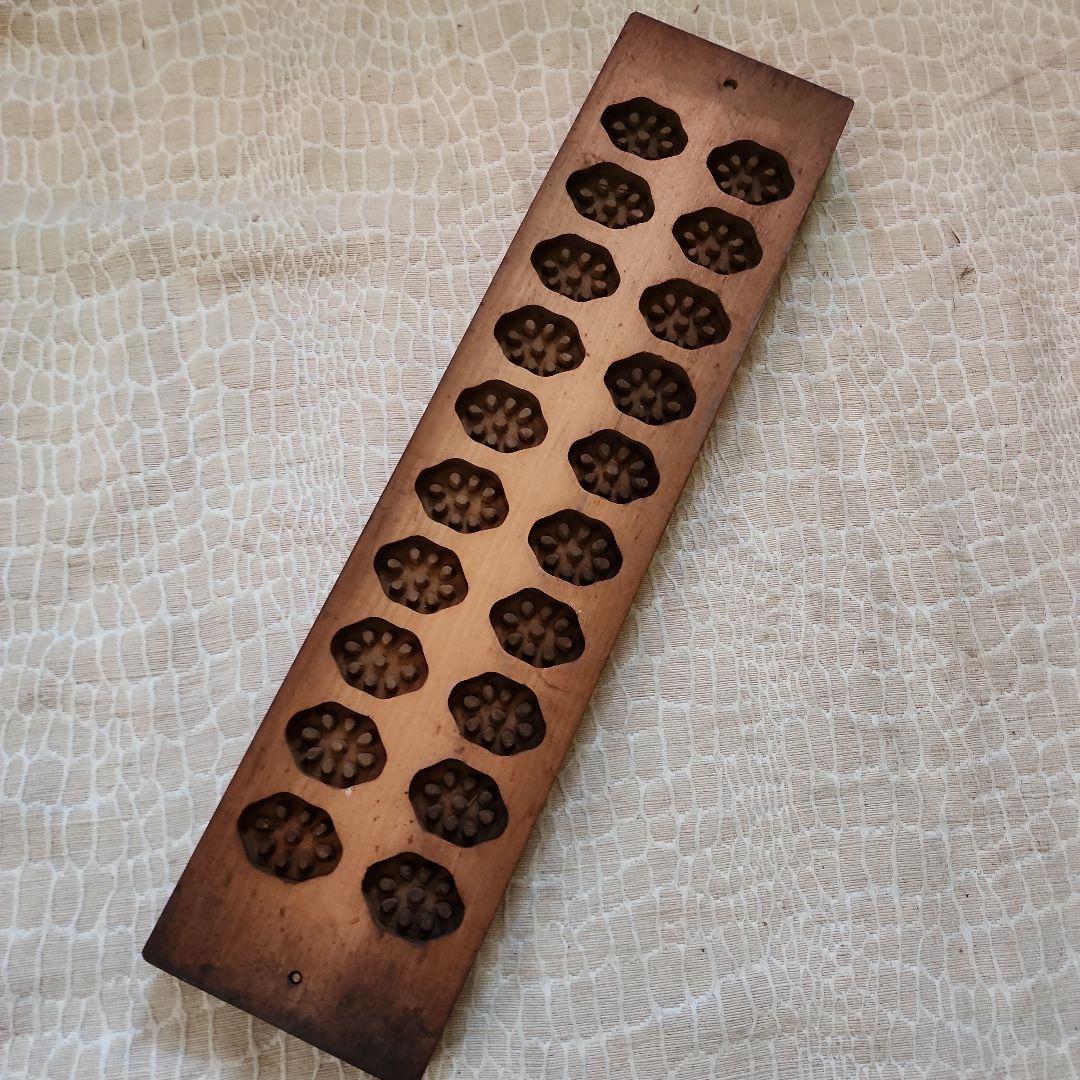 菓子木型-199　古い 木型 菓子型 和菓子 木製 古道具 古物