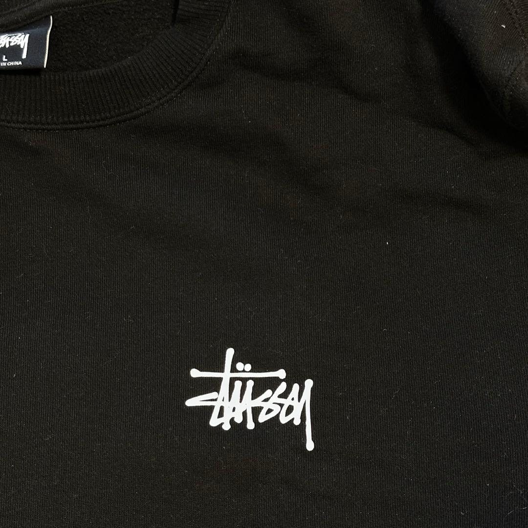 Stüssy ブラック スウェット Lサイズ ストゥーシー stussy