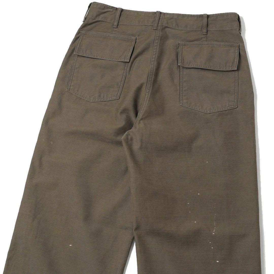 【新品未使用】AURALEE オーラリー ブリーチド ベイカーパンツ カーキ 4
