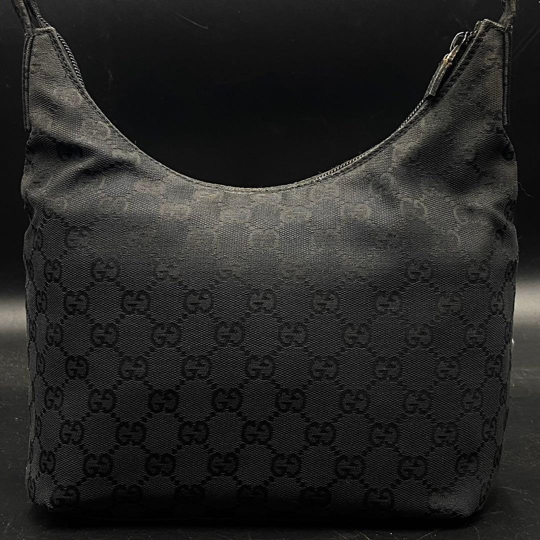 グッチ GG柄 ハンドバッグ ワンショルダー ブラック キャンバス