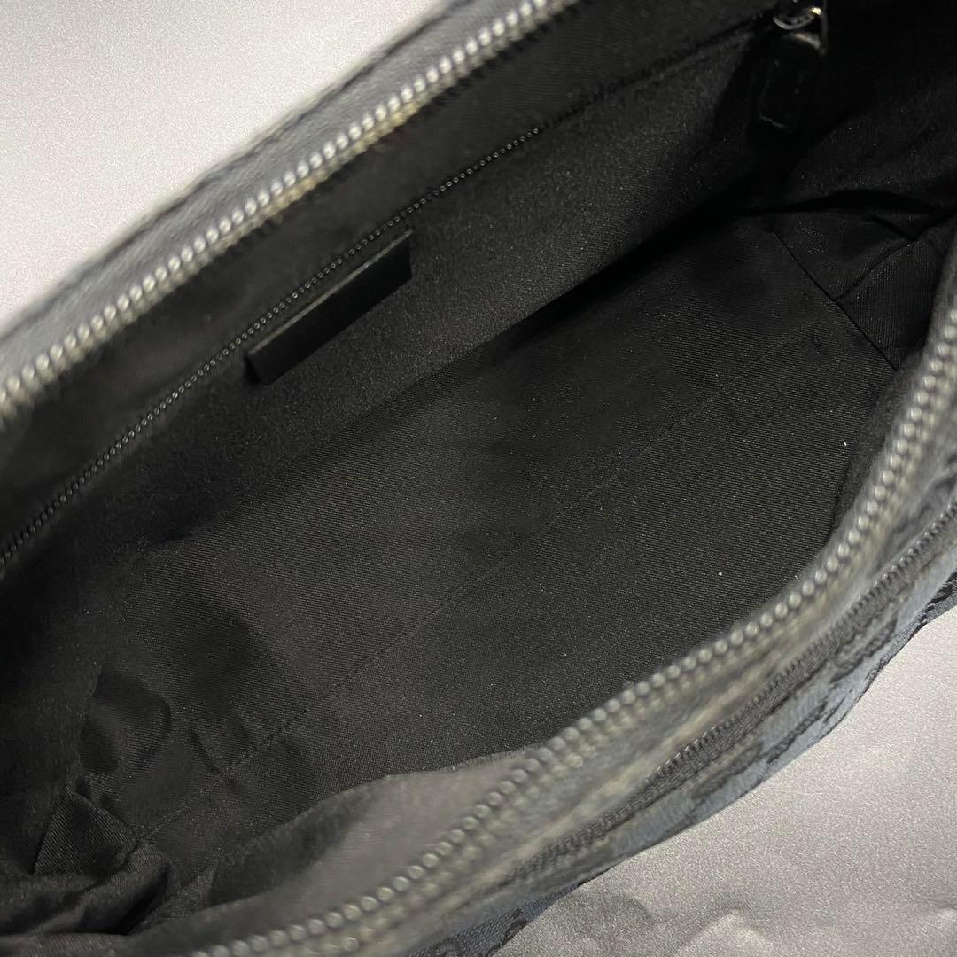 グッチ GG柄 ハンドバッグ ワンショルダー ブラック キャンバス