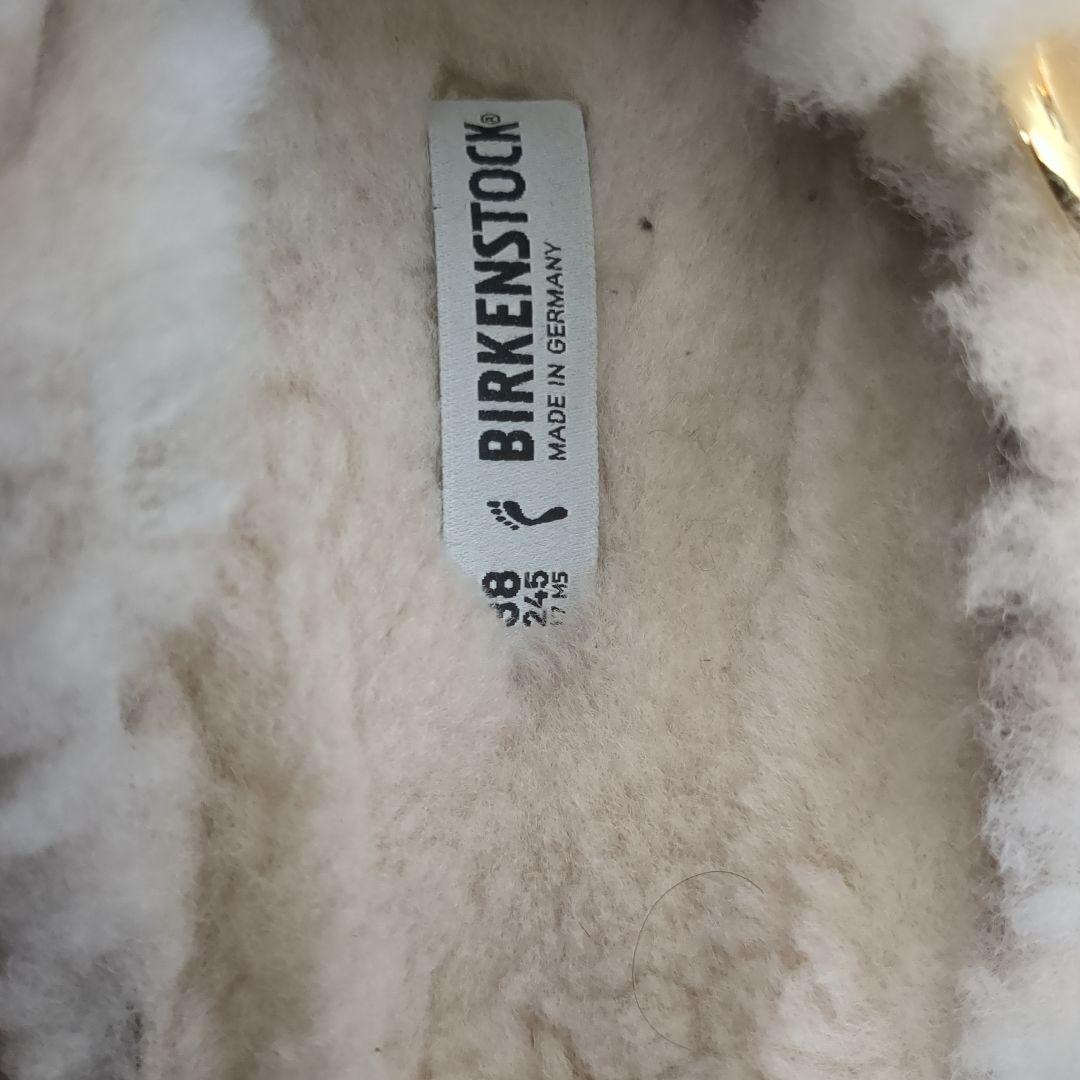 未使用ビルケンシュトック ボストン ビッグバックル ラムスキンボア