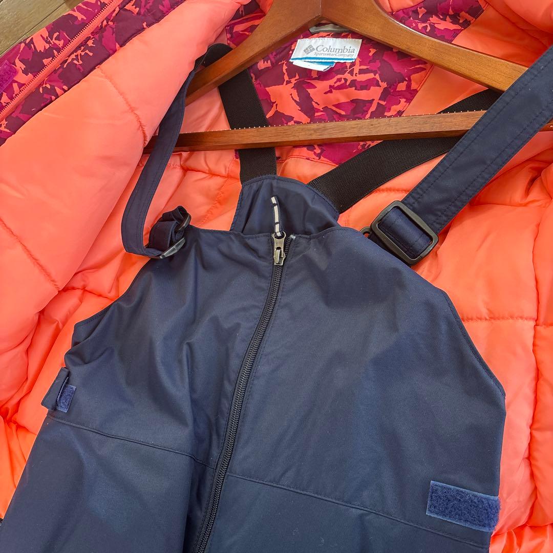 Columbia 子ども用スキーウェア ピンク/オレンジ