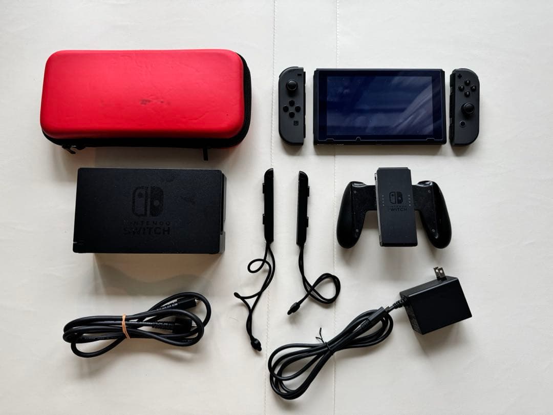 [付属品完備] Nintendo Switch 本体 グレー+ジョイコン黄色