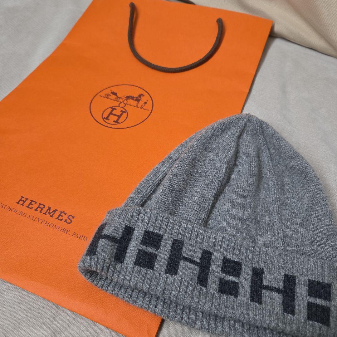 エルメス マルタンマルジェラ ロゴ カシミヤ ニット キャップ