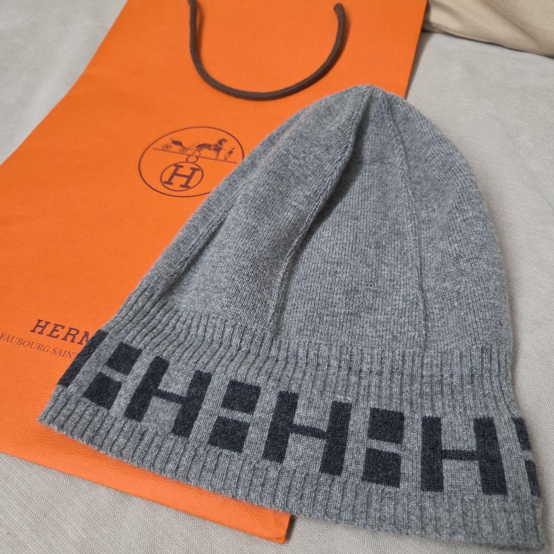 エルメス マルタンマルジェラ ロゴ カシミヤ ニット キャップ