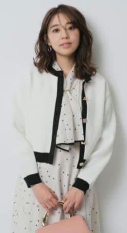 JUSGLITTY シャイニーマルチボタンカーディガン