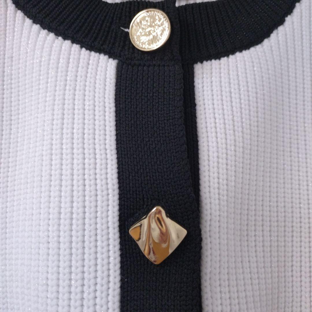 JUSGLITTY シャイニーマルチボタンカーディガン