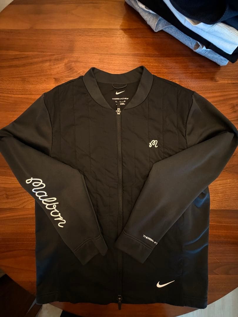 MALBON NIKE コラボ　GOLFブラック ナイロンジャケット
