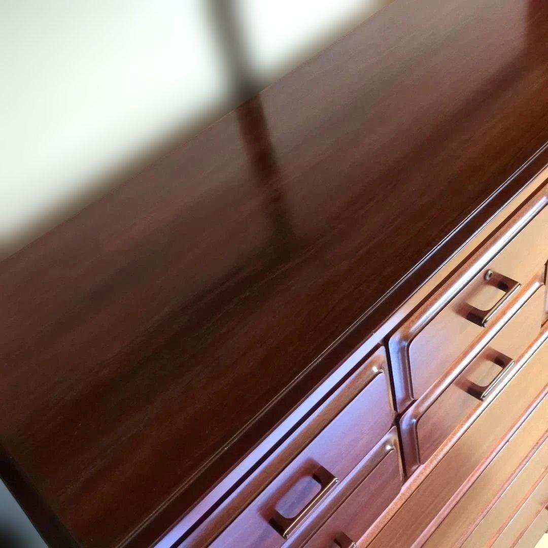 和箪笥 138㌢高 レトロ調 整理タンス チェスト