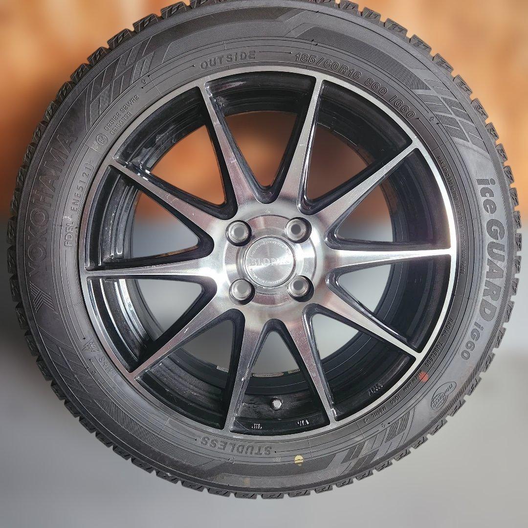K*A様 186/60r16 スタッドレスタイヤ ホイールセット ヨコハマ ノー