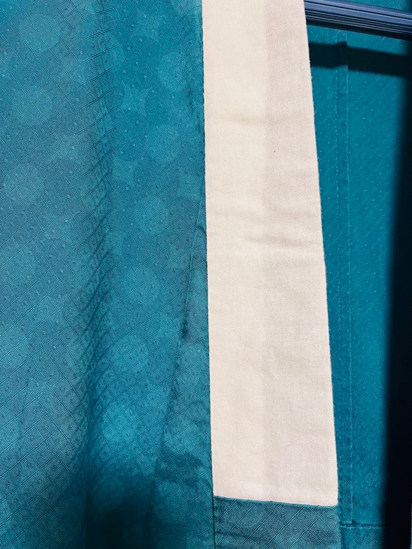 【正絹】となみ織物 南蛮七宝 洗える長襦袢 夏単衣用 日本和装　共布居敷当付