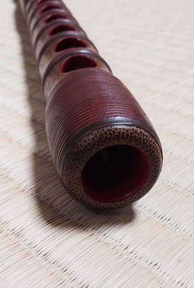 25日まで値下げします。★龍笛（朱色・籐巻・煤竹）