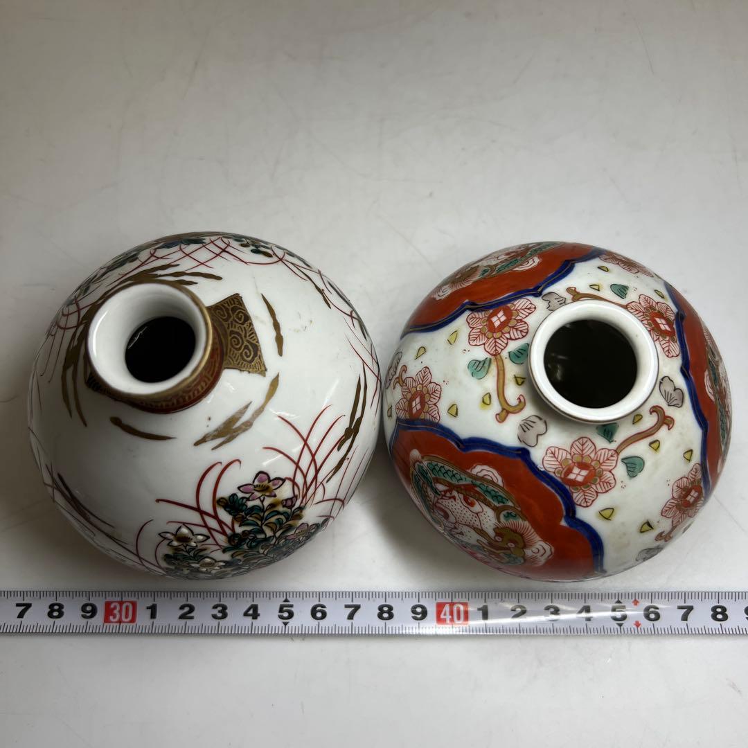 大聖寺伊万里・九谷焼 油壺　幅約10/9.5㎝　東Y8-0123①