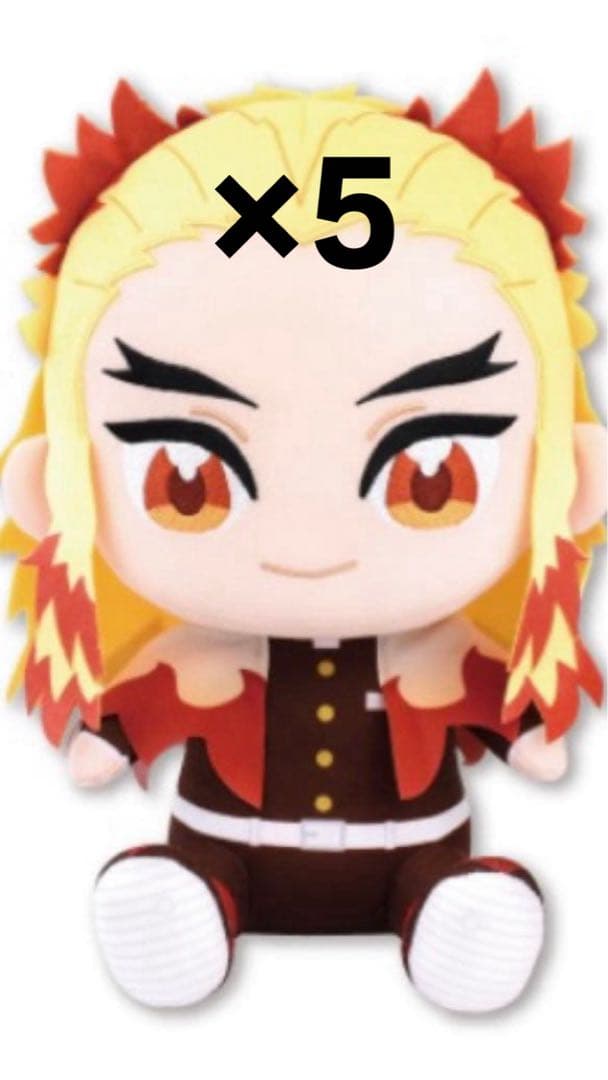 鬼滅の刃 ぬいぷりけおすわりBIG３煉獄杏寿郎 5体セット