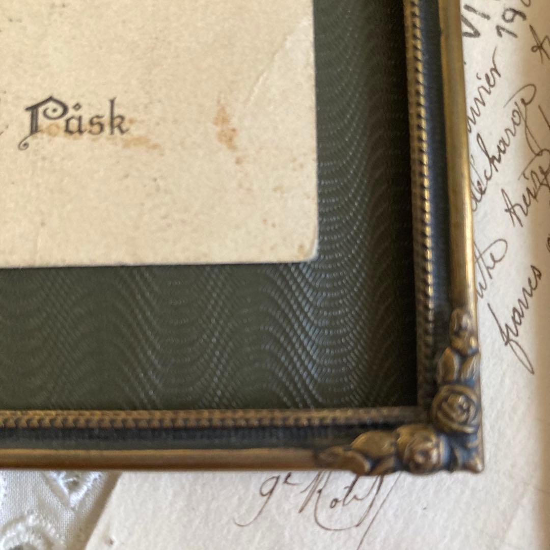 アンティークフレームG★1931年超希少なBIRGITアンティークミニカード入り