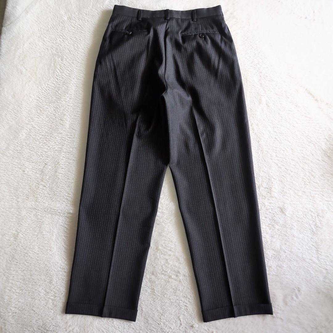 ポロラルフローレン ストライプ ビンテージ スーツ スリーピース チャコール