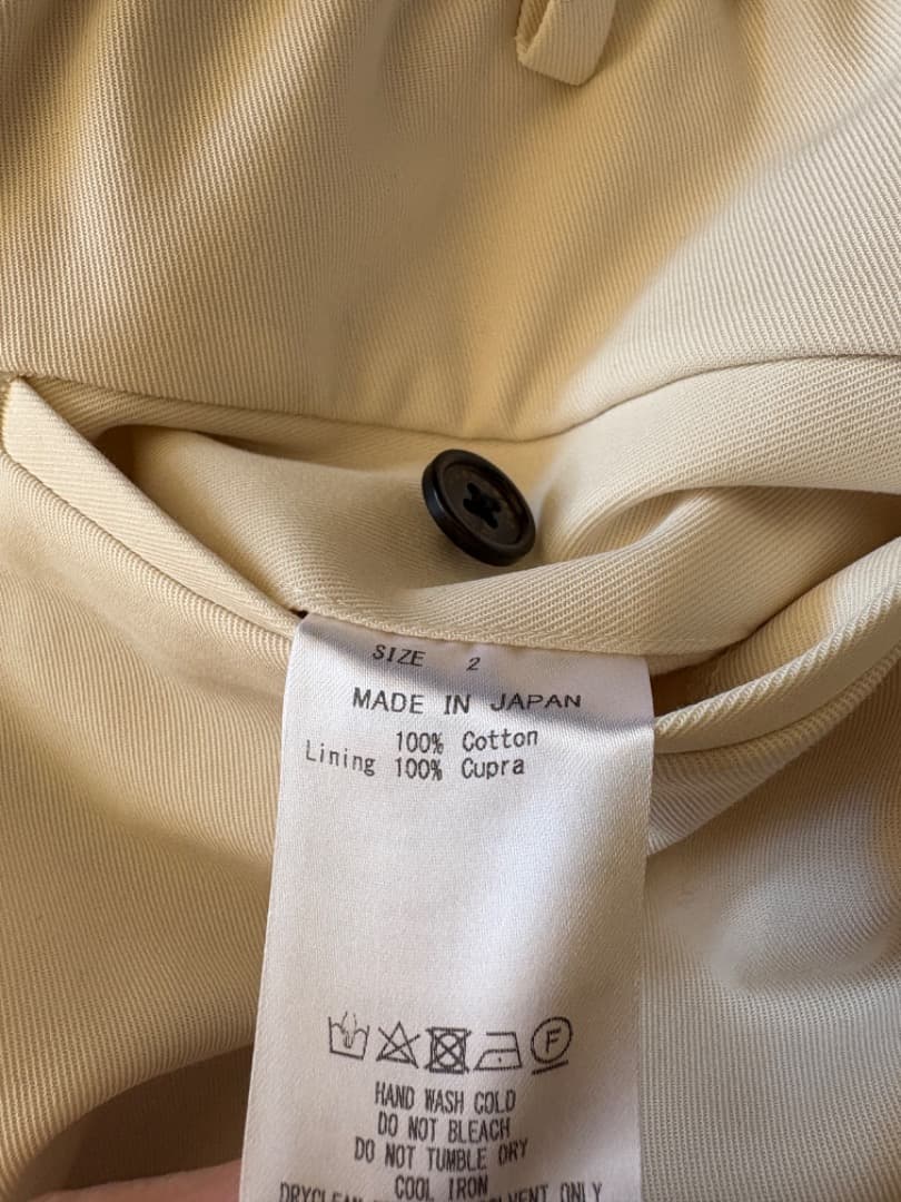 未使用　MARKAWARE FLAT FRONT TROUSERS 白　サイズ２