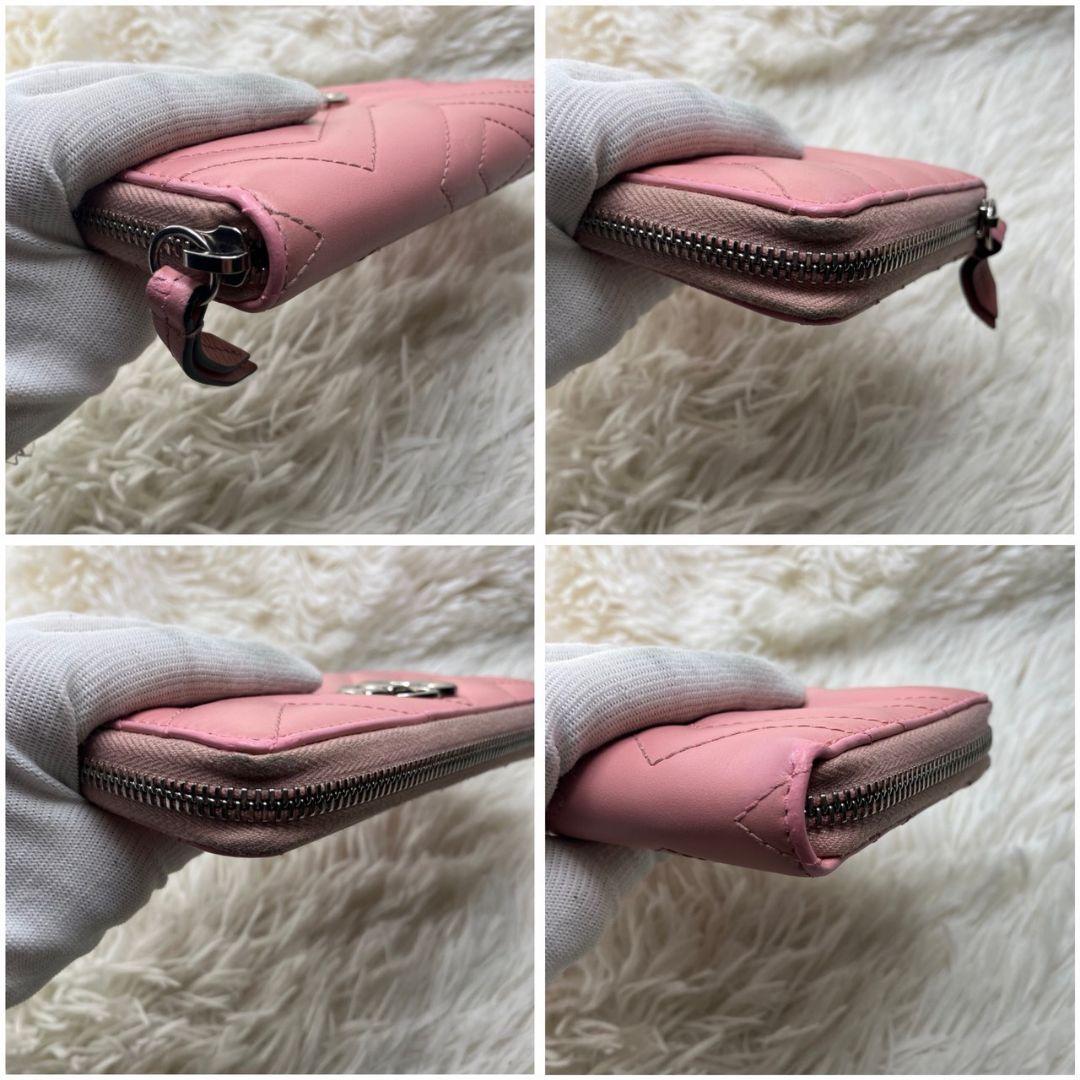 美品✨️グッチ GG マーモント 長財布 ラウンドジップ キルティング