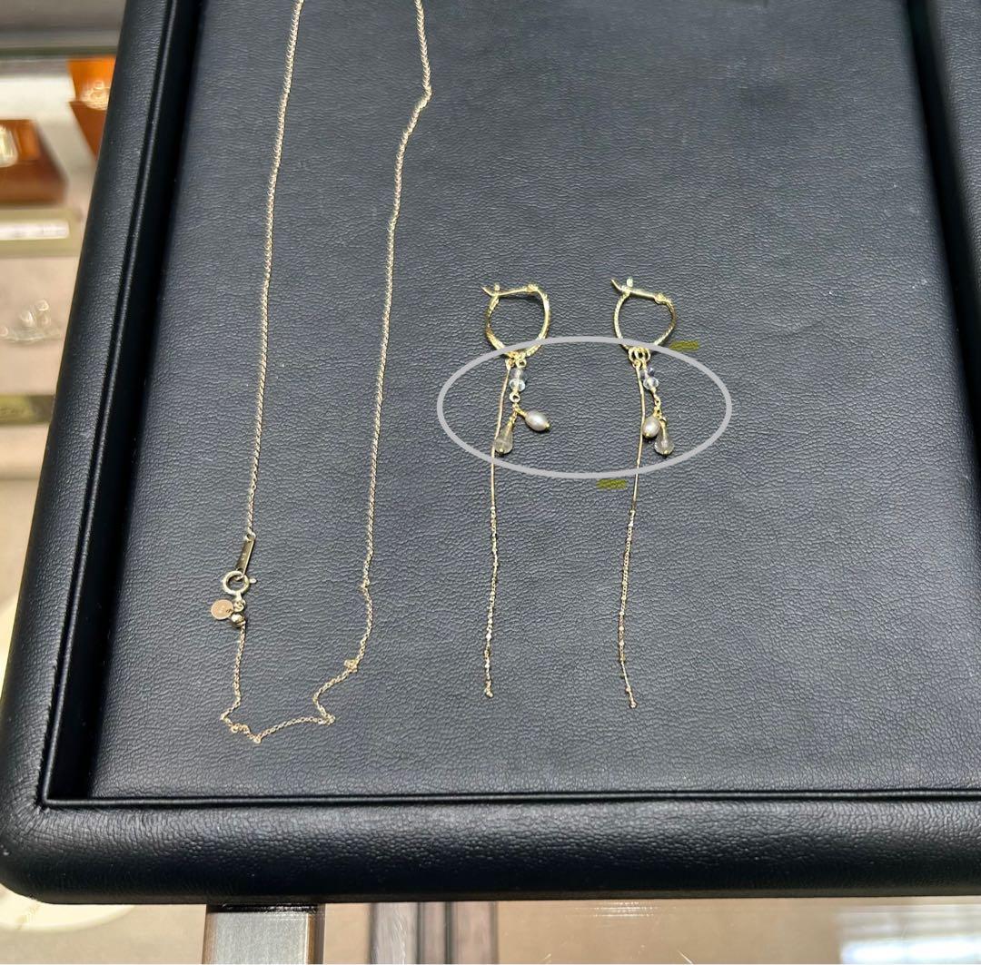 【専用】agete ゴールドマルチストーンピアスチャーム K10 2025