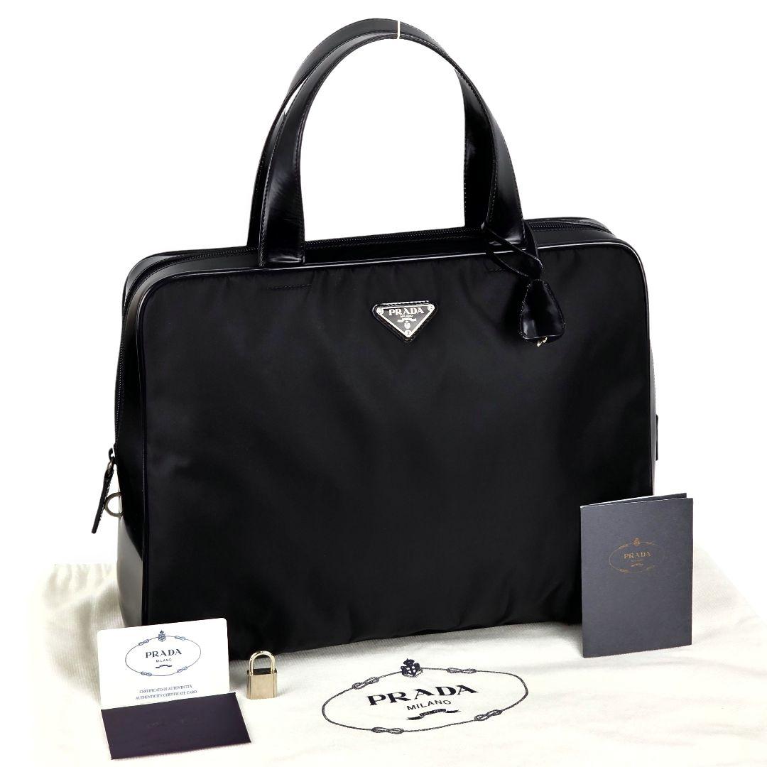 美品 プラダ 三角ロゴ テスート レザー ビジネスバッグ トートバッグ