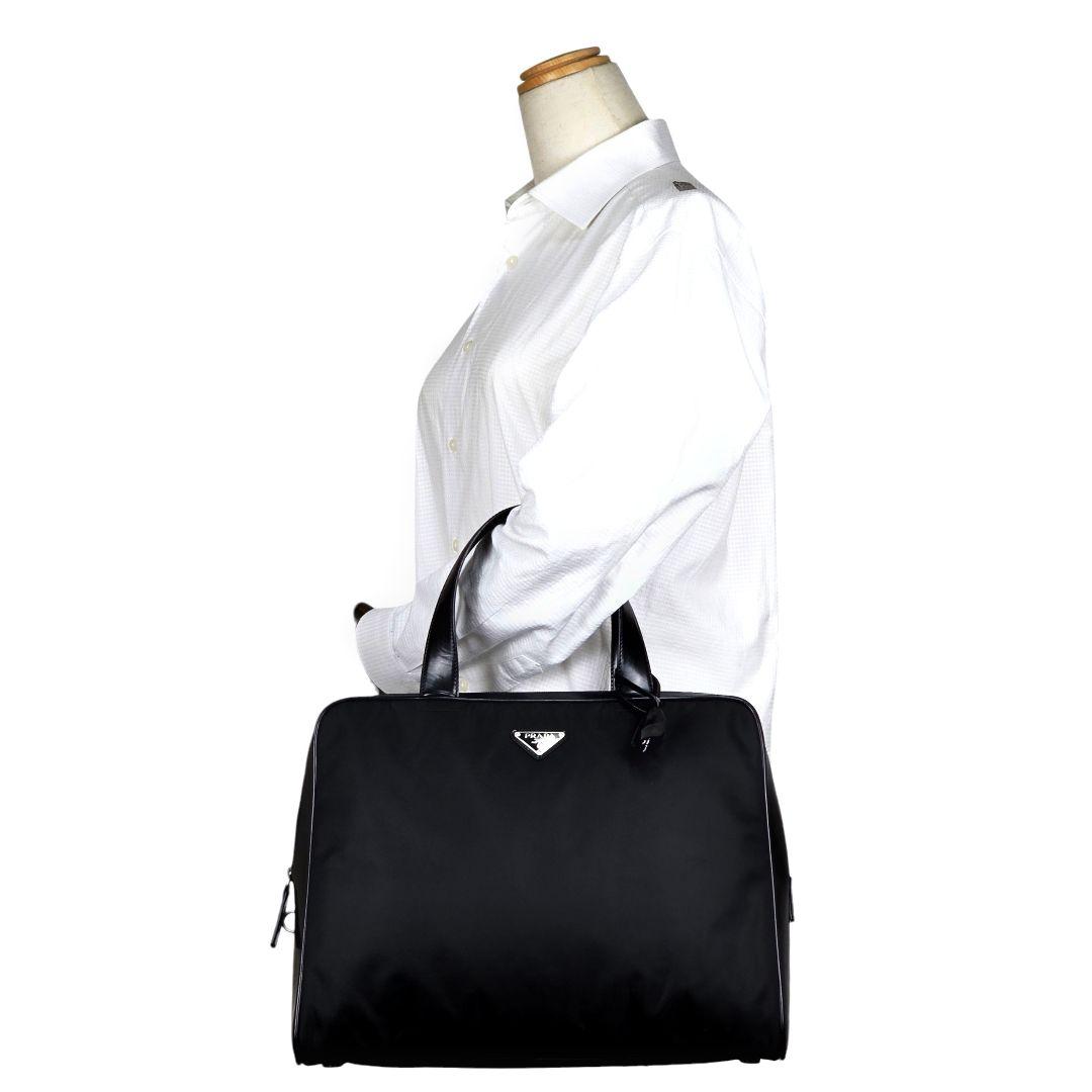 美品 プラダ 三角ロゴ テスート レザー ビジネスバッグ トートバッグ