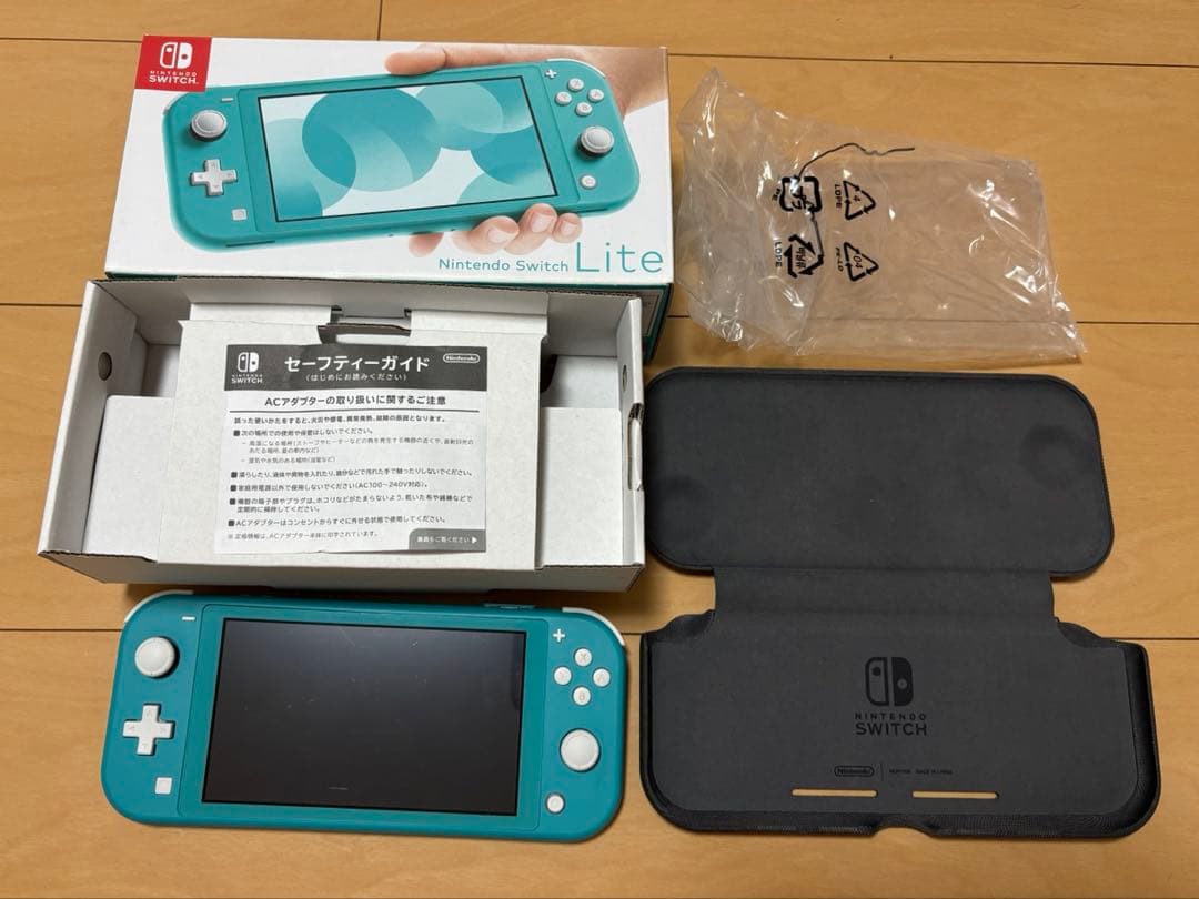 Nintendo Switch Lite ターコイズブルー本体 箱付SDカード付
