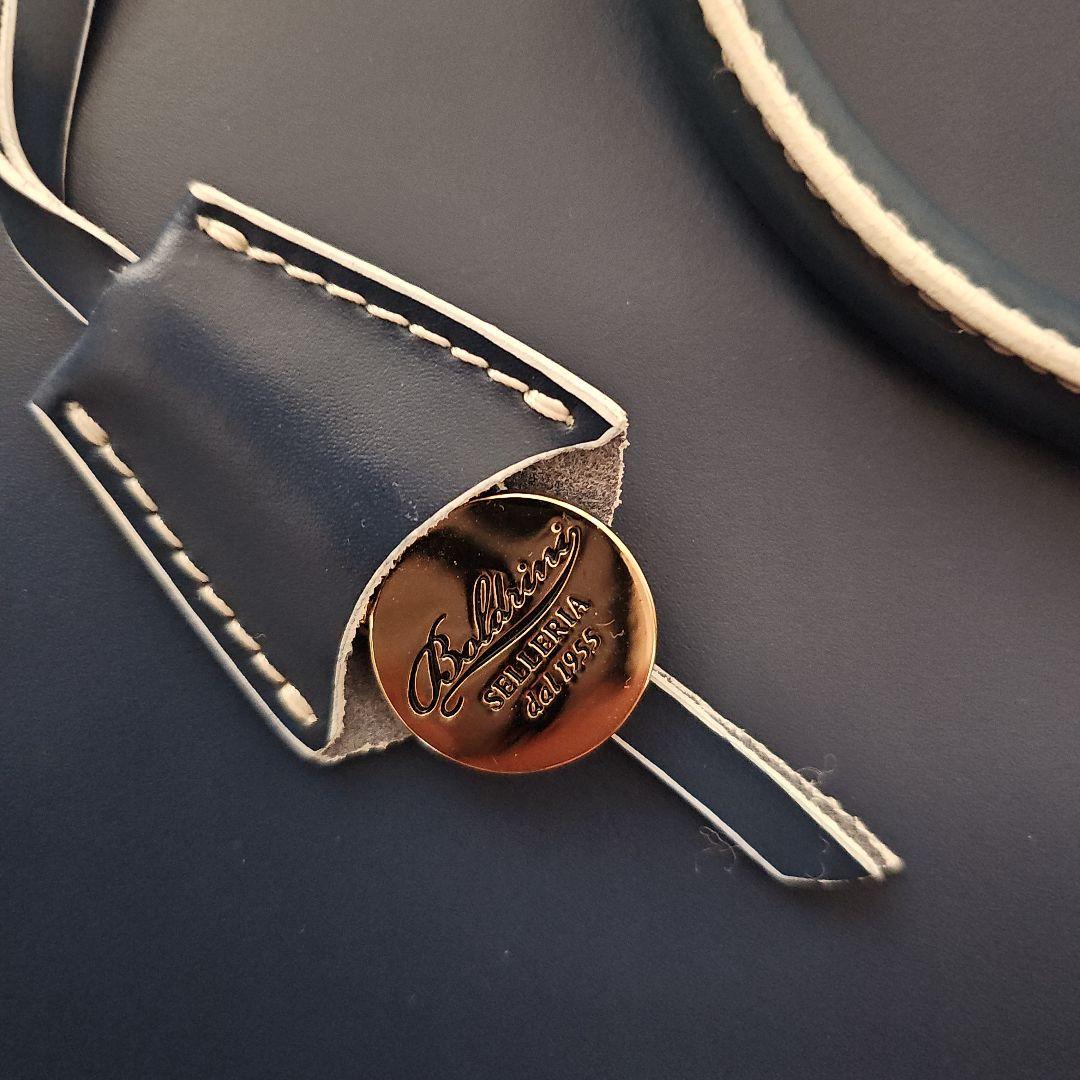 Boldrini SELLERIA ネイビー レザー ビジネスバッグ