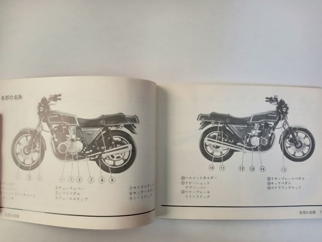 ☆*m様 Kawasaki Z750FX-1 使用 説明書 1978, 1979