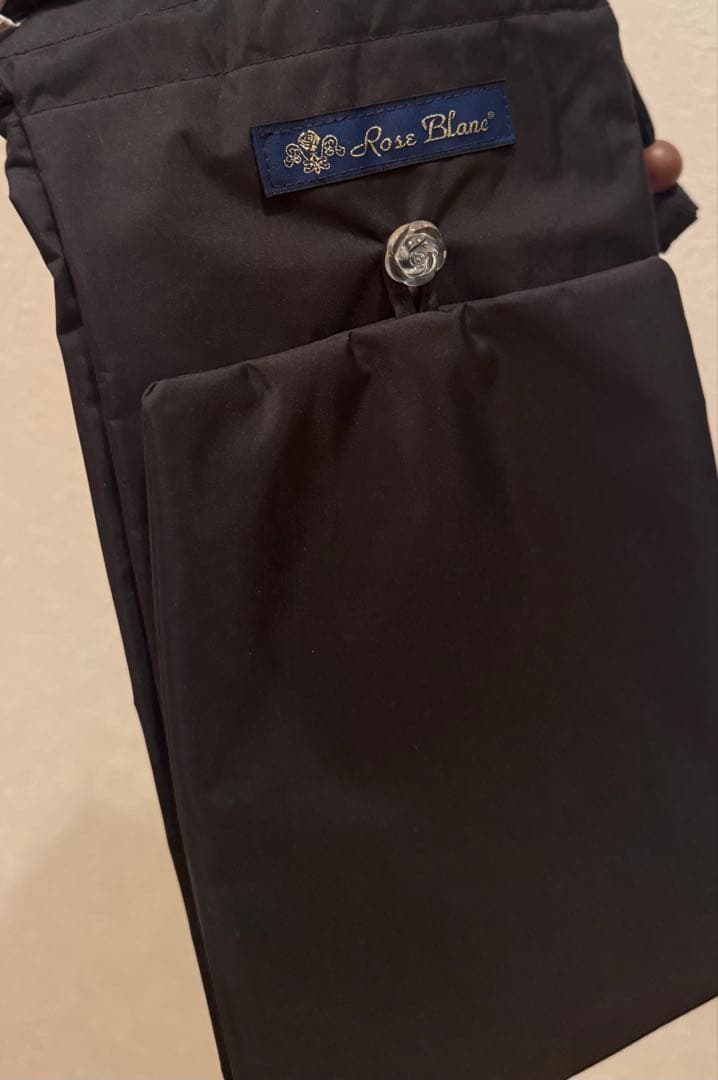 芦屋ロサブラン 日傘 2段折り フリル 曲がり竹手元