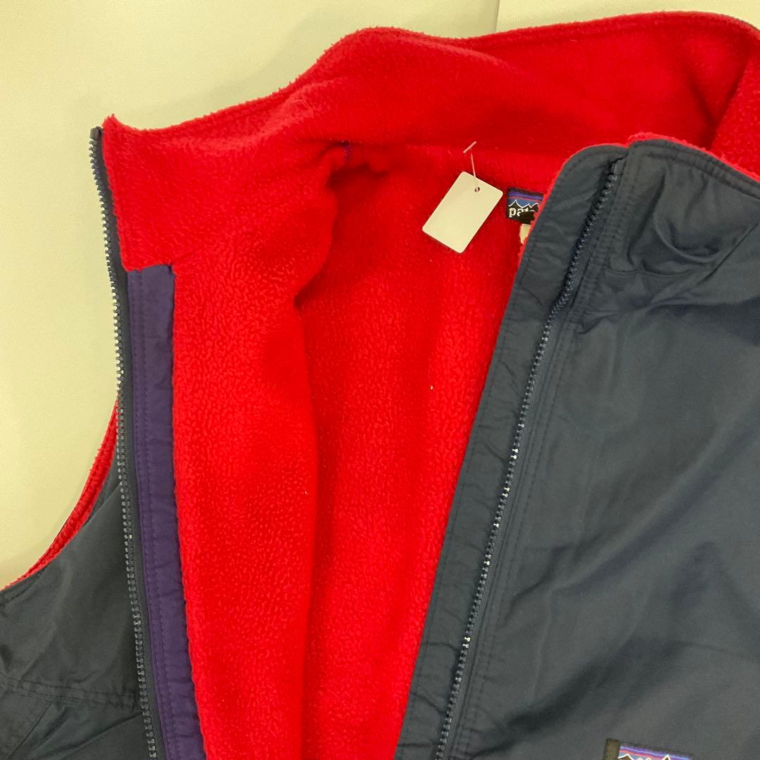 Patagonia USA製 シンチラシェルドベスト ネイビー×赤 XL 90s
