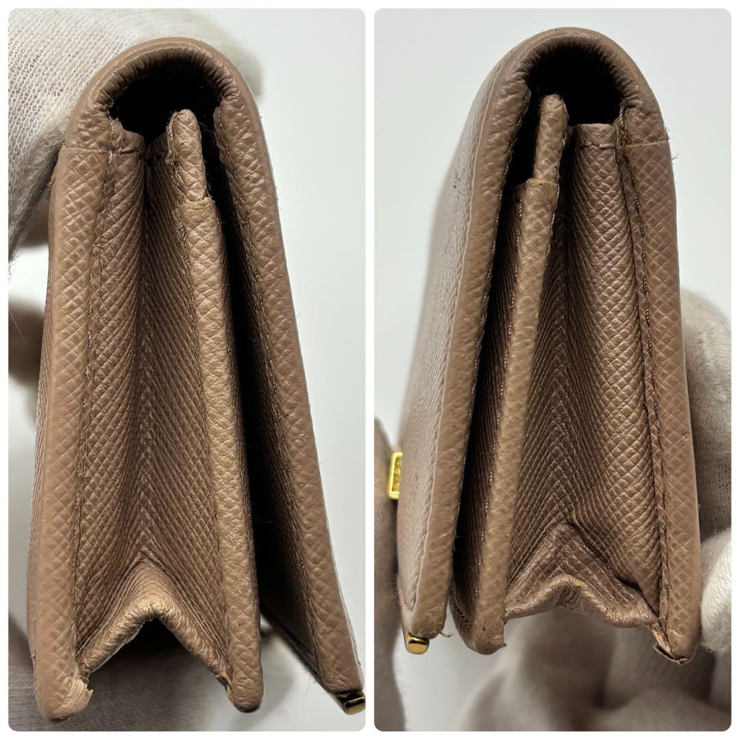 プラダ ベージュ 名刺入れ サフィアーノ カードケース PRADA