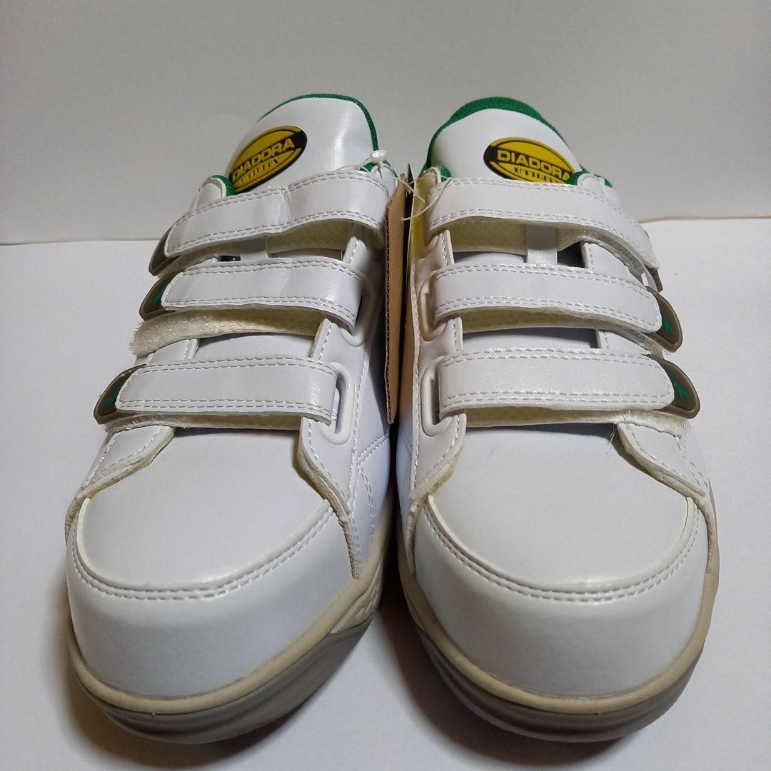 DIADORA ユーティリティー安全靴 ホワイト/グリーン ベルクロ　販売終了品