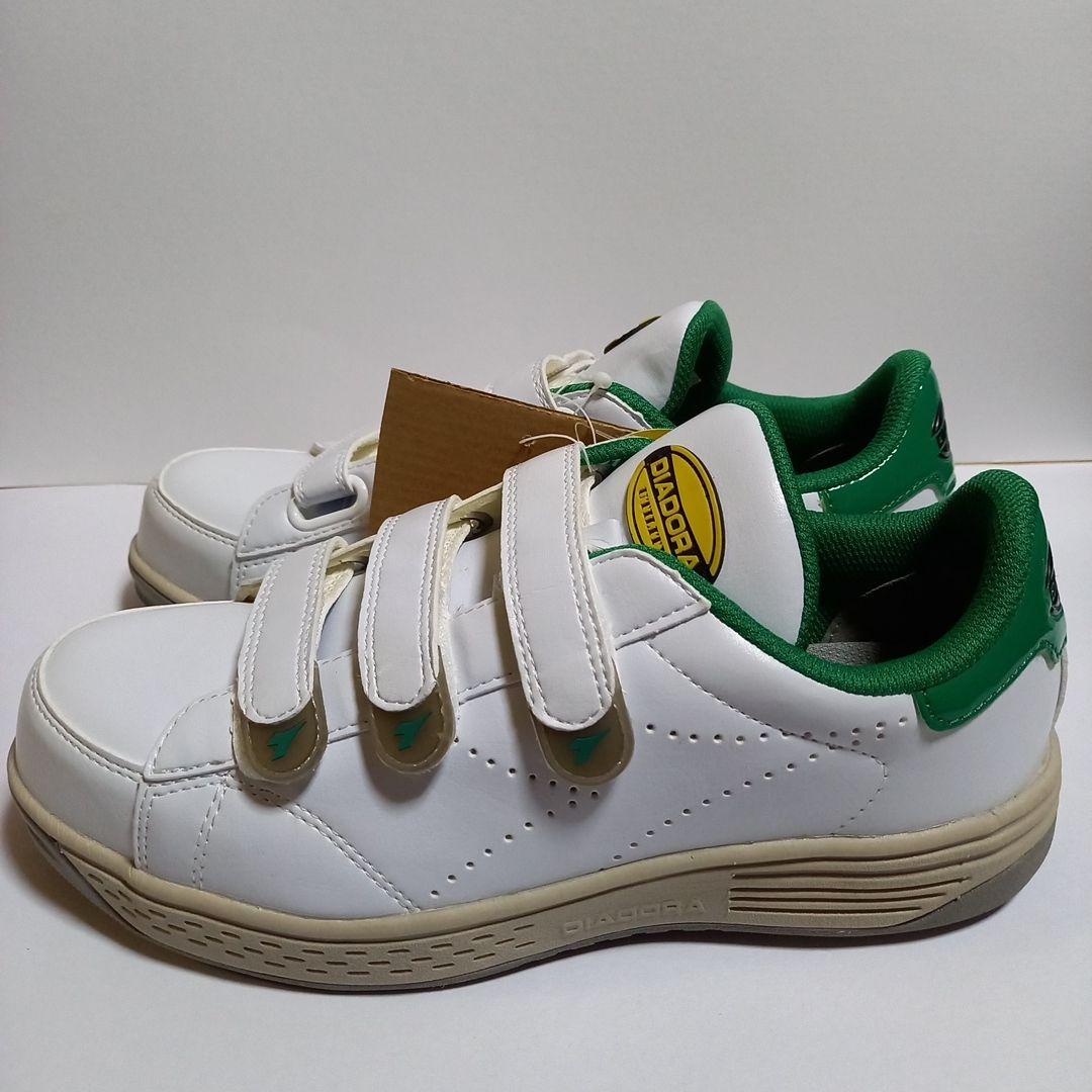 DIADORA ユーティリティー安全靴 ホワイト/グリーン ベルクロ　販売終了品